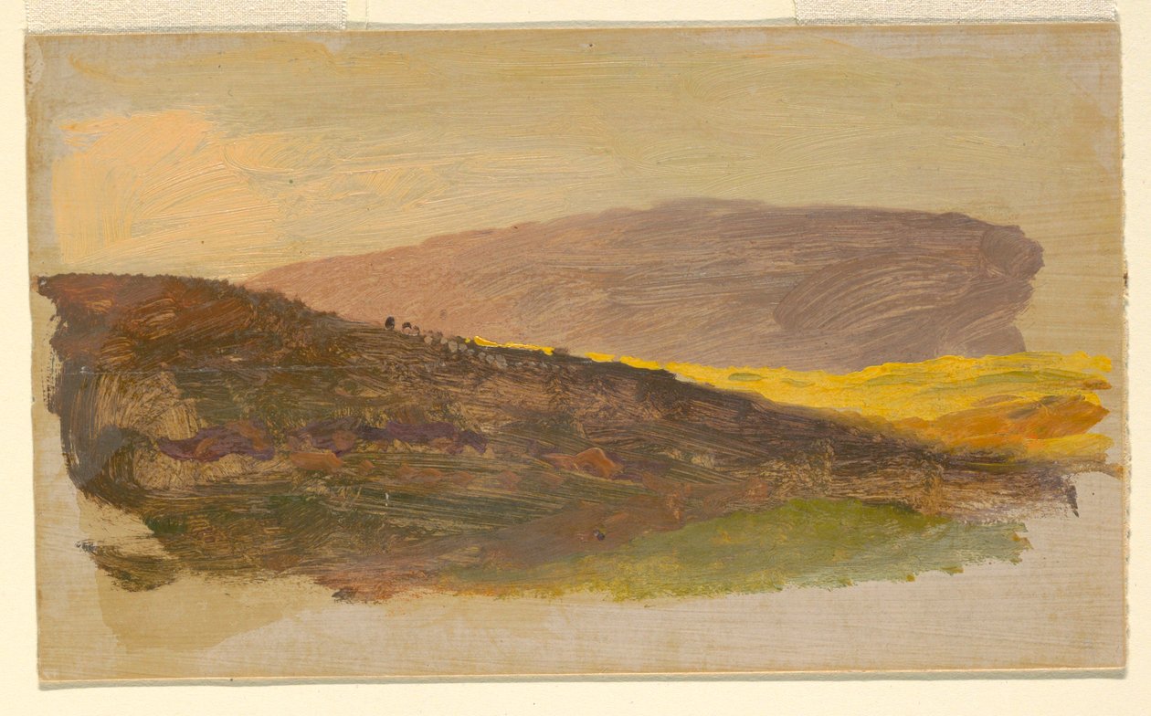 Piirros, Kukkulanrinne, 1870-80 tekijältä Frederic Edwin Church