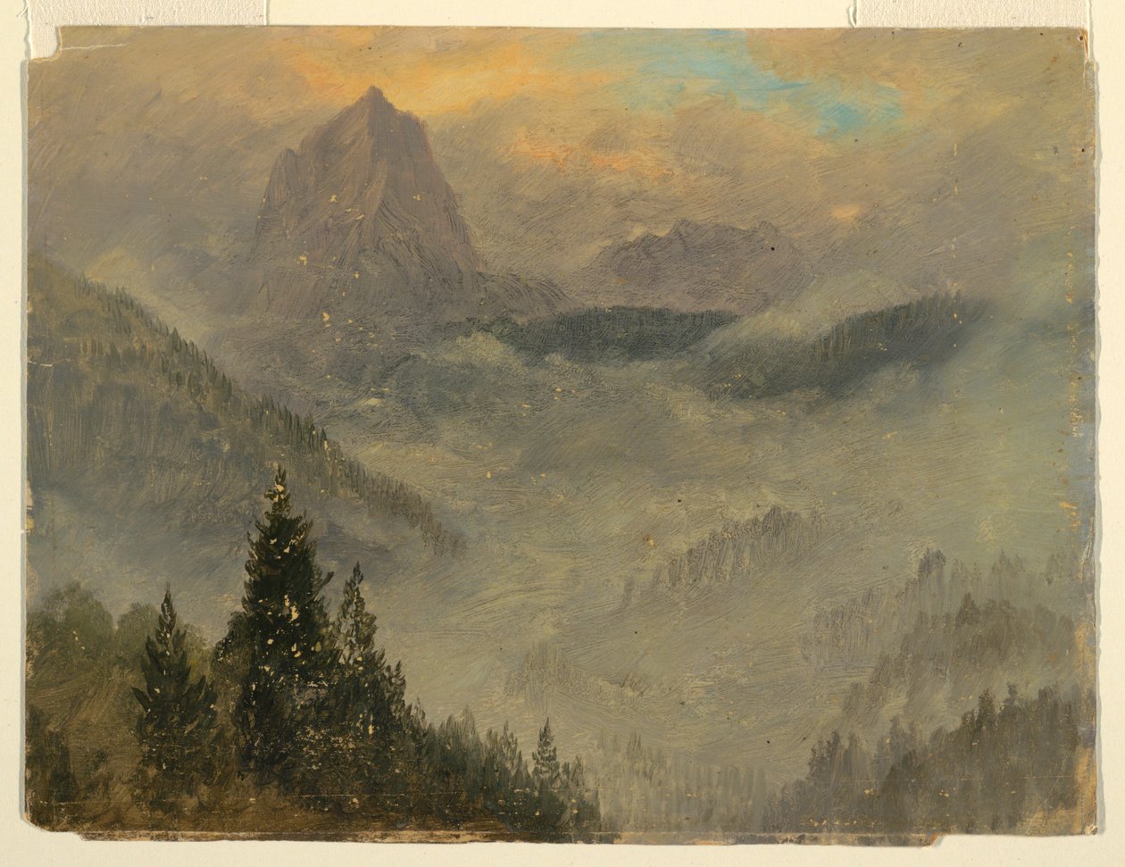 Piirros, Hochkalter, lähellä Berchtesgadenia, 1868. tekijältä Frederic Edwin Church