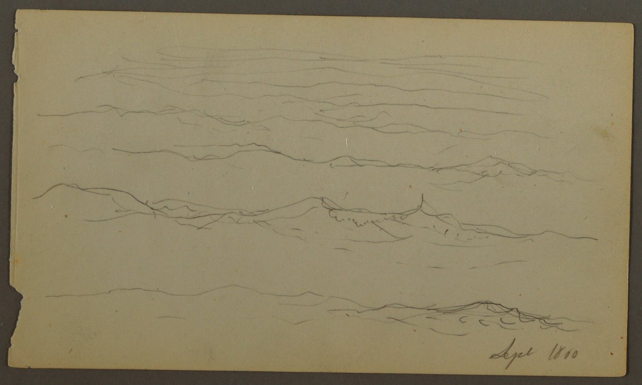 Piirros, Aallot, 1860 tekijältä Frederic Edwin Church