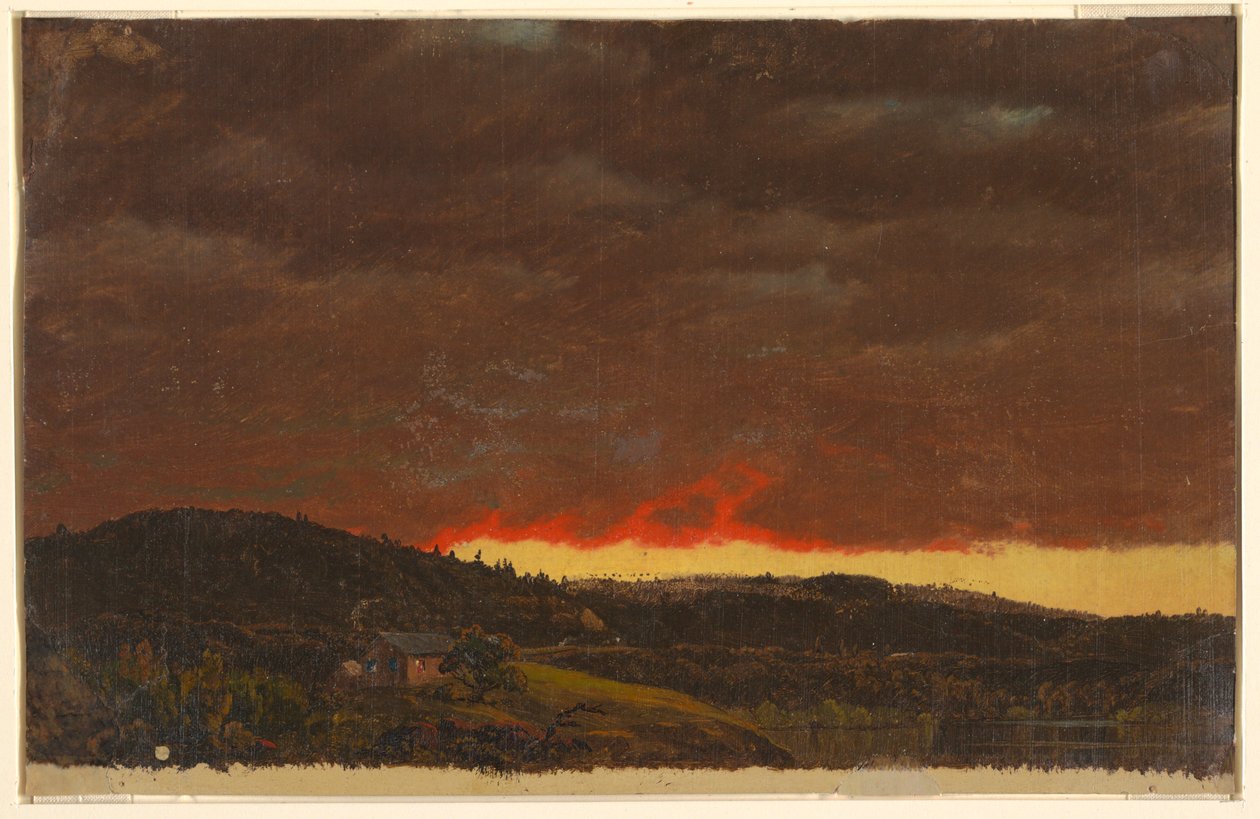 Auringonlasku, Hudson Valley tekijältä Frederic Edwin Church