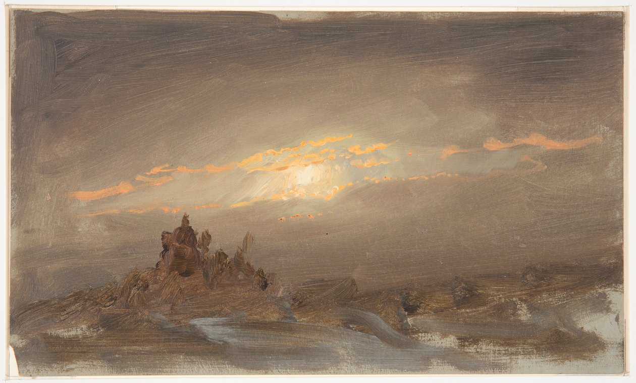 Talvimaisema kuutamossa tekijältä Frederic Edwin Church