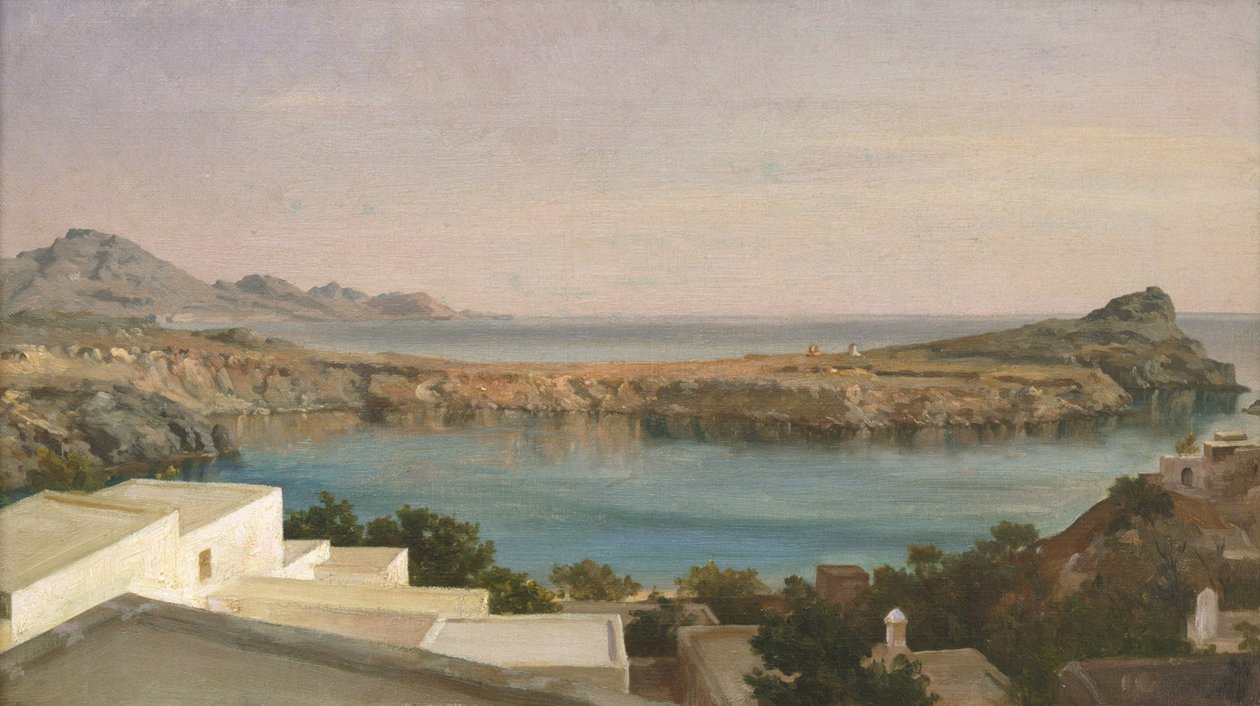 Lindos, Rodos, noin 1860-1870 tekijältä Frederic Leighton 1st Baron Leighton