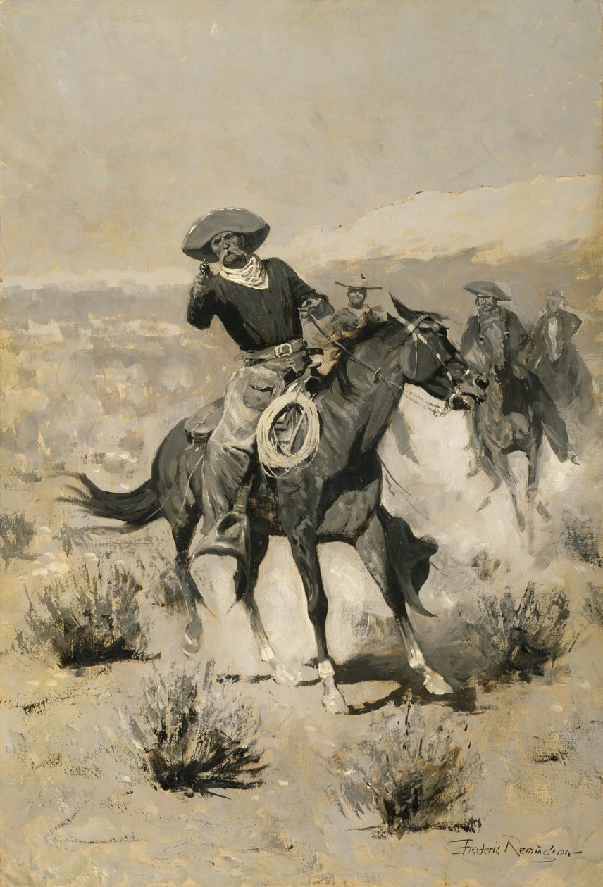 Days on the Range ("Kädet ylös!") tekijältä Frederic Remington