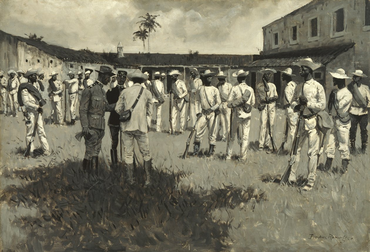 Gomezin armeijan hajottaminen, 1899 tekijältä Frederic Remington