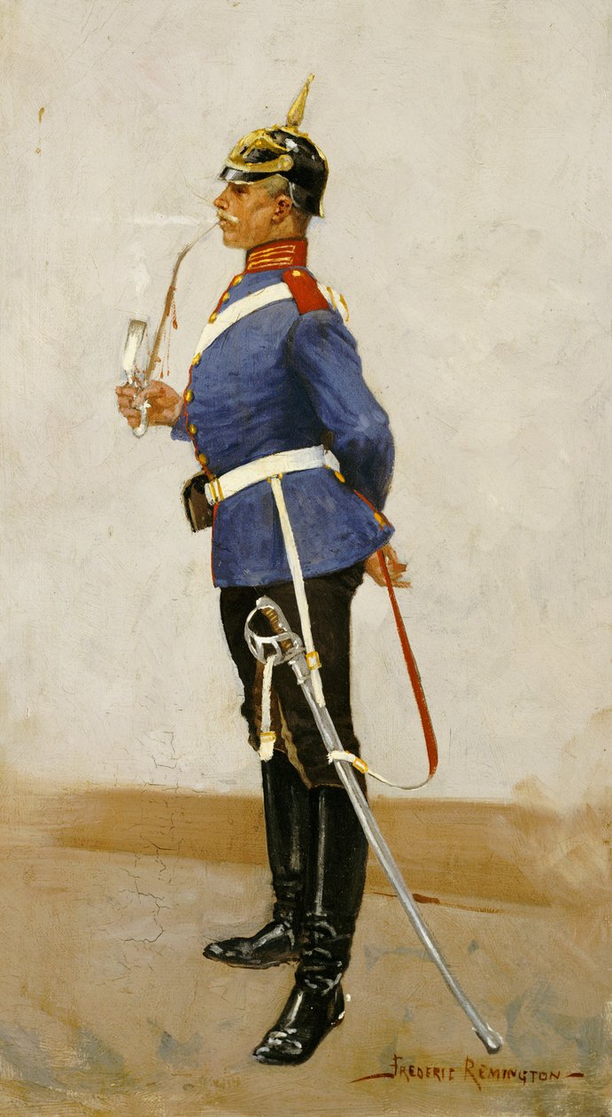 Jalkaväen upseeri, täysi puku tekijältä Frederic Remington