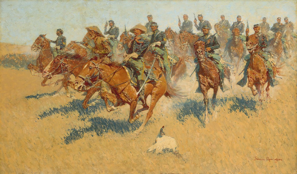 Eteläisellä tasangolla, 1907. tekijältä Frederic Remington
