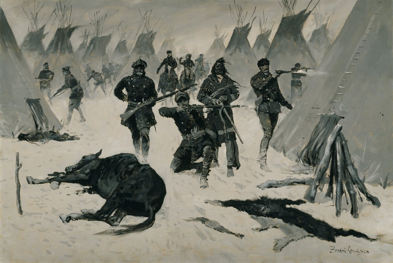 Crazy Horsen tappio tekijältä Frederic Remington
