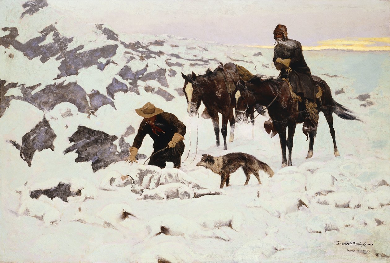Frozen Sheepherder, 1900 tekijältä Frederic Remington