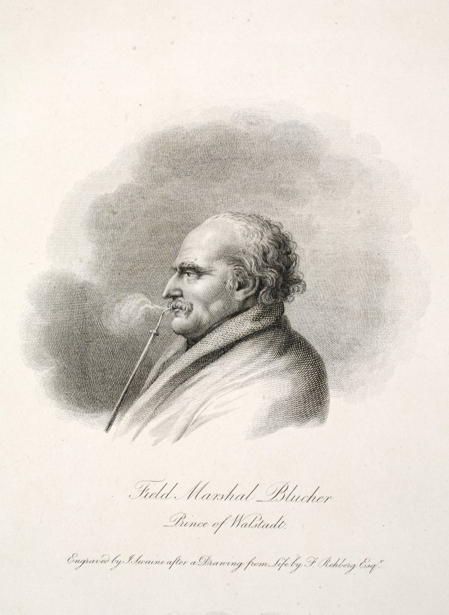 Field Marshall Blucher, Walstadtin prinssi, engr. J. Swaine, pub. J. Farrer, 1815 tekijältä Frederich Rehberg