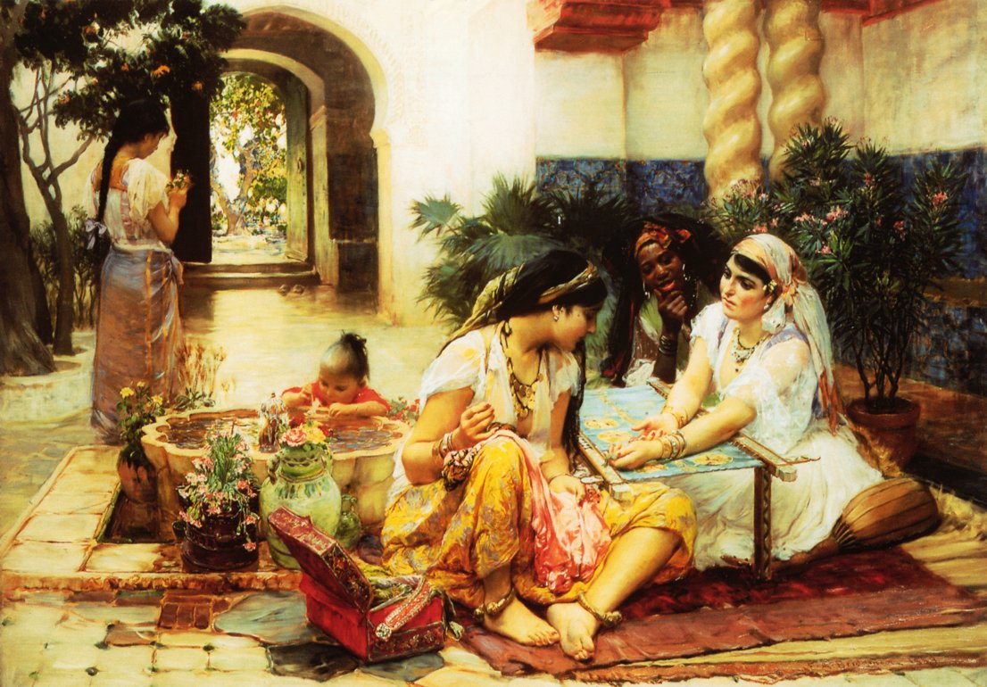 Algerian kylässä El Biarissa tekijältä Frederick Arthur Bridgman