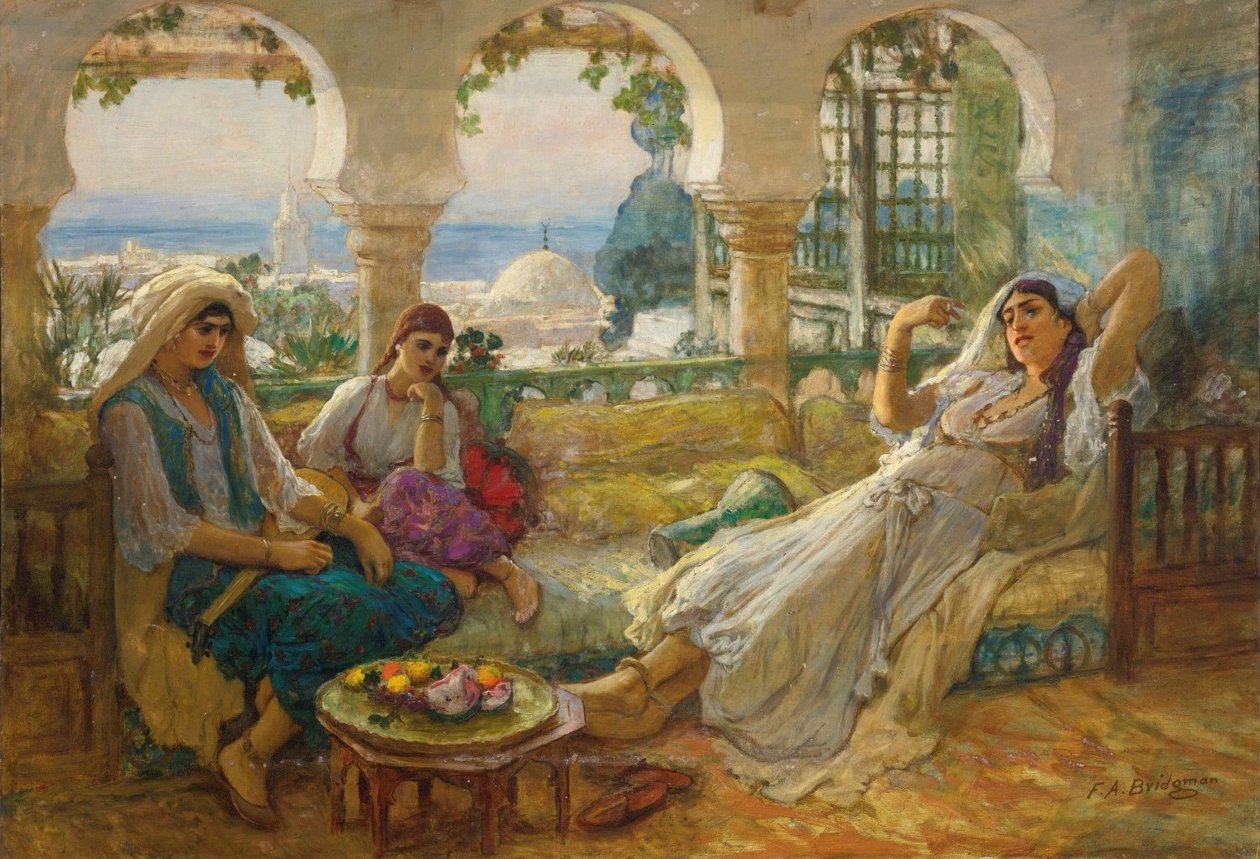 Terassilla tekijältä Frederick Arthur Bridgman