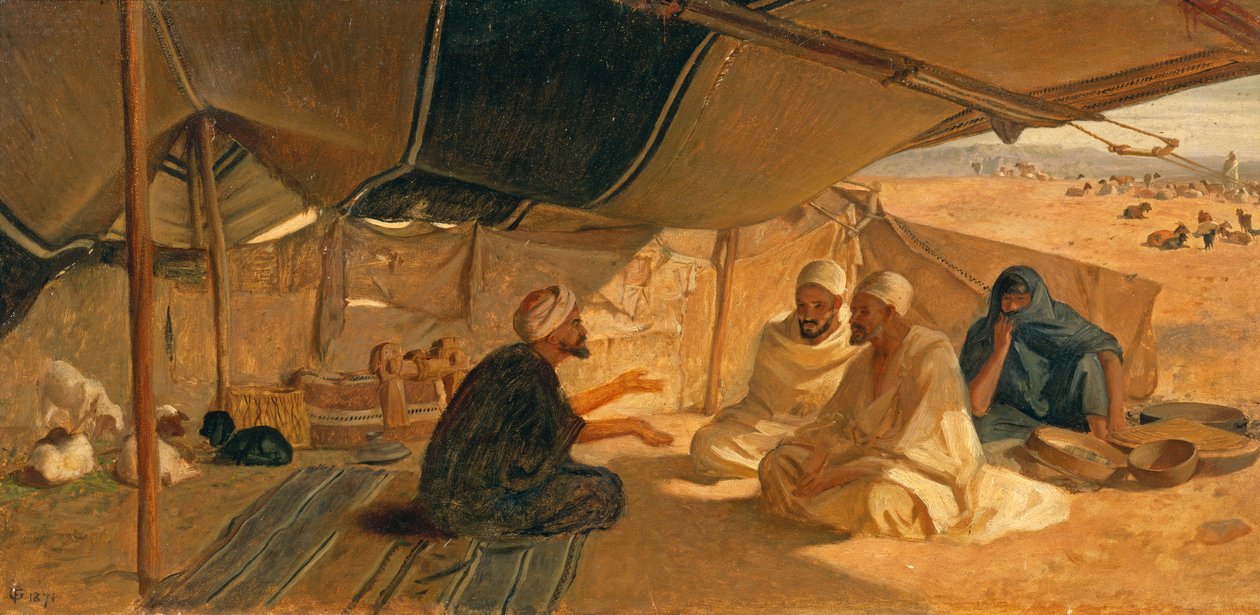Arabit autiomaassa, 1871 tekijältä Frederick Goodall