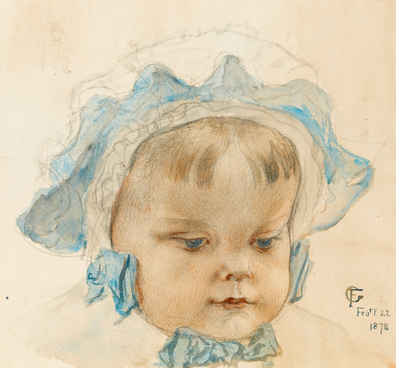 Frederica, 1878 (wc paperilla) tekijältä Frederick Goodall