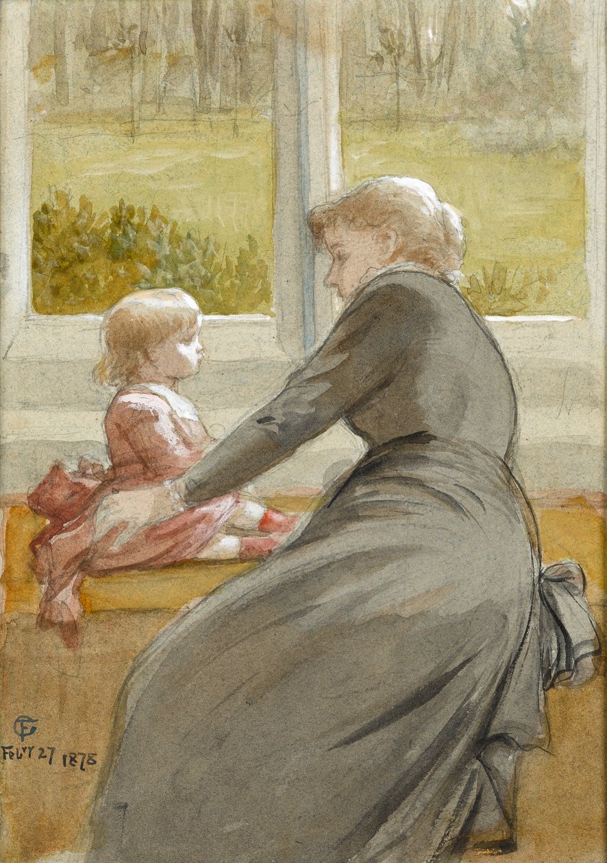 Frederica, 1878 (wc paperilla) tekijältä Frederick Goodall