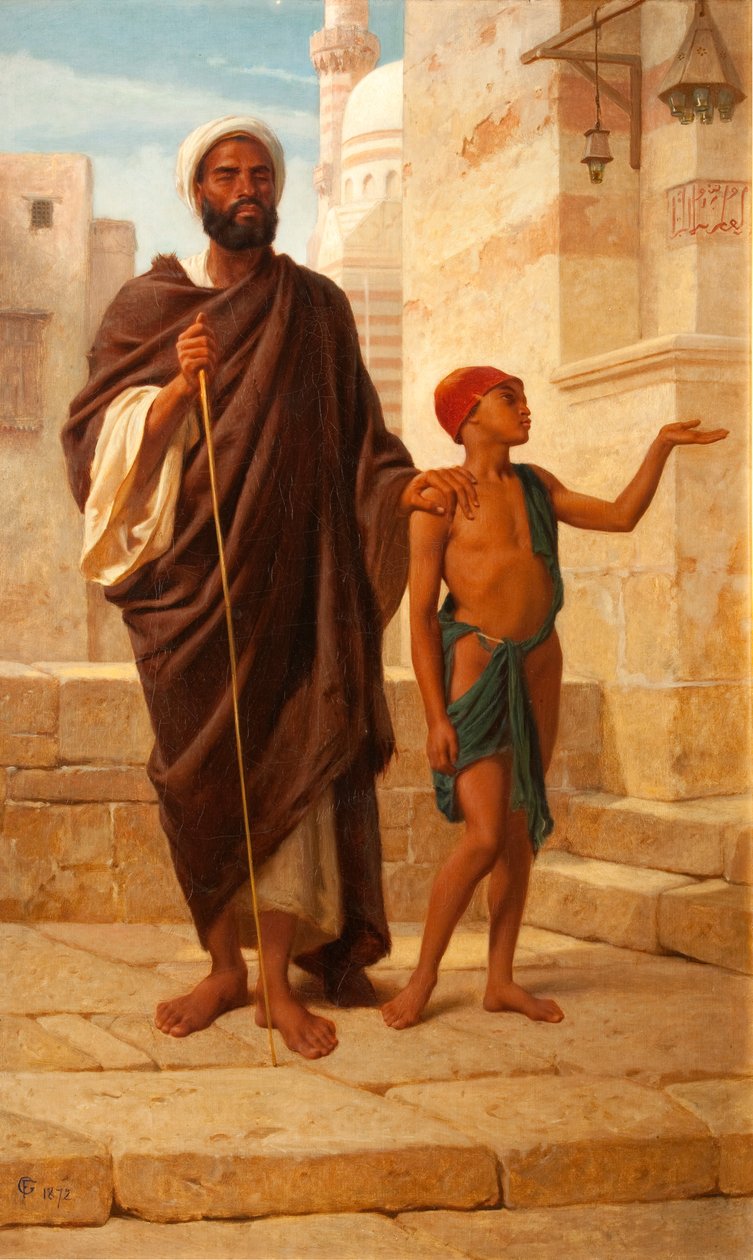 Sokea kerjäläinen, 1872 tekijältä Frederick Goodall
