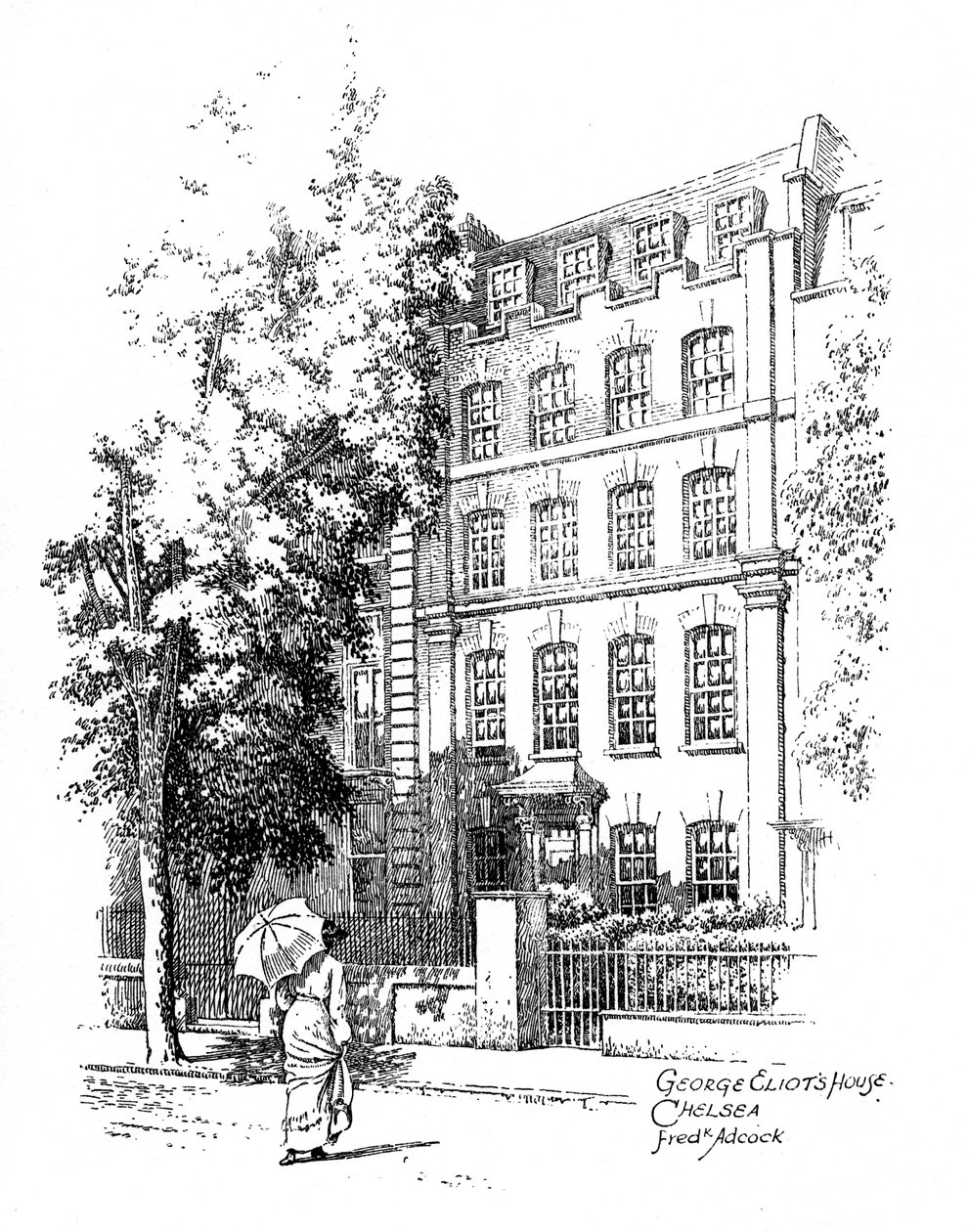 George Eliotsin talo, Chelsea, Lontoo, 1912 tekijältä Frederick Adcock