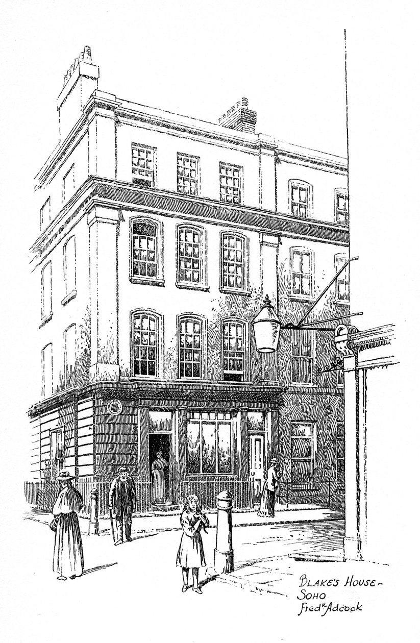 William Blakesin talo, Soho, Lontoo, 1912 tekijältä Frederick Adcock