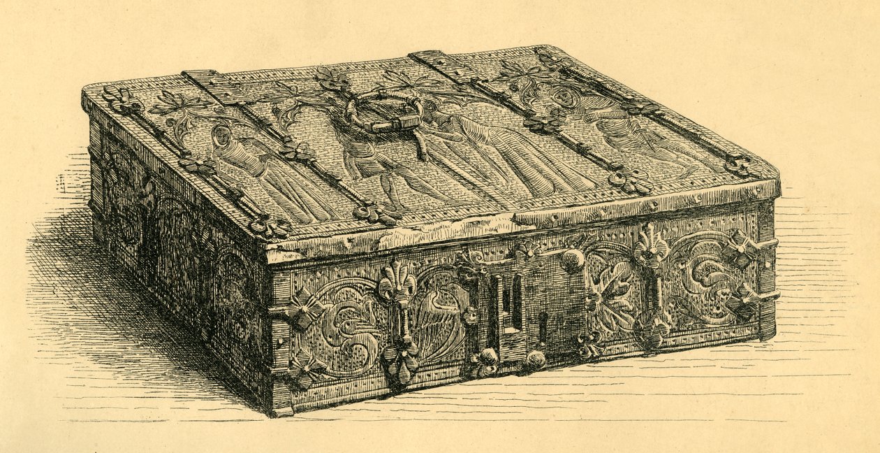 Puu- ja nahkaarkku, 1350-1370, 1881. tekijältä Frederick Albert Slocombe