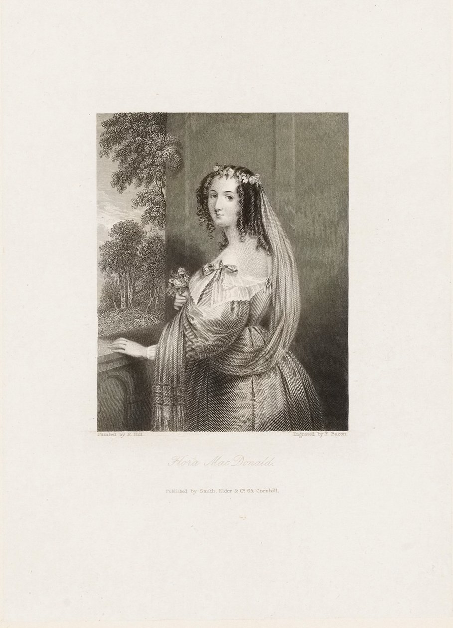 Flora MacDonald, n.1850 (vedos). tekijältä Frederick Bacon