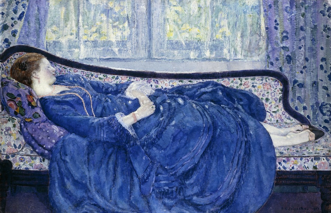 Tyttö sinisessä tekijältä Frederick Carl Frieseke