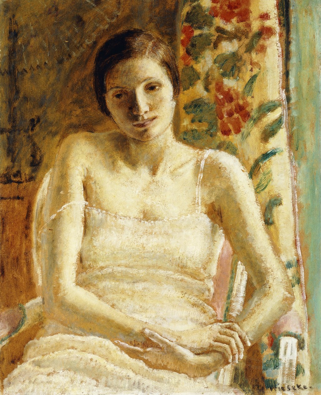 Istuva hahmo tekijältä Frederick Carl Frieseke