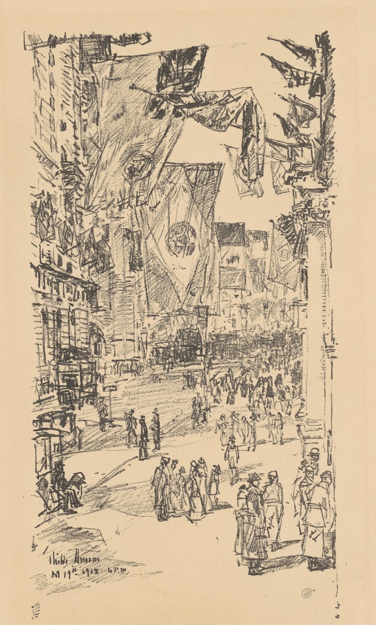 Avenue of the Allies, 1918. tekijältä Frederick Childe Hassam