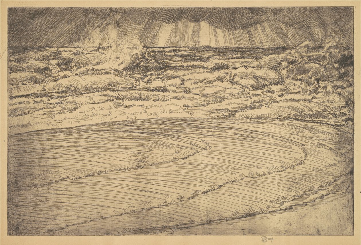 Heavy Surf, High Tide, Easthampton, 1920. tekijältä Frederick Childe Hassam