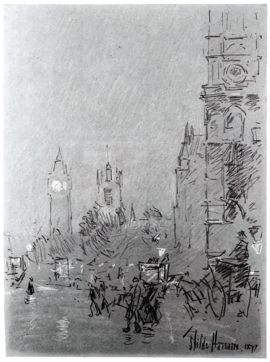 Lontoo, ilta, 1897. tekijältä Frederick Childe Hassam