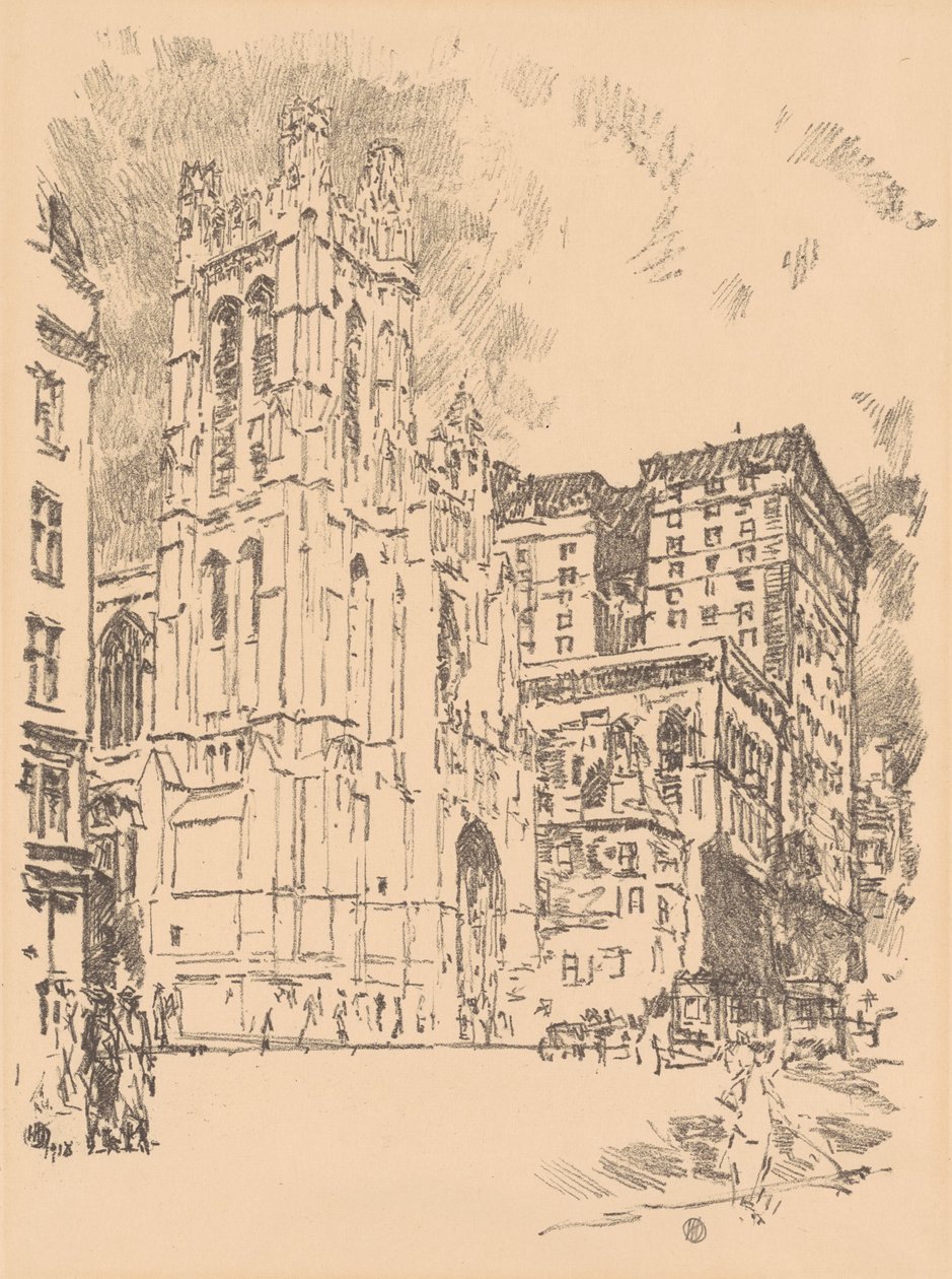 St. Thomas, New York, 1918. tekijältä Frederick Childe Hassam