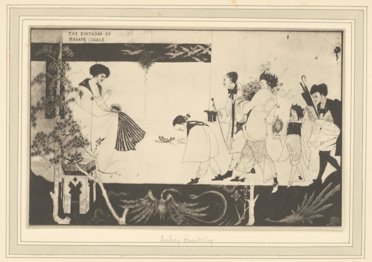 [Aubrey Beardsley: Madame Sagallen syntymäpäivä] tekijältä Frederick H. Evans