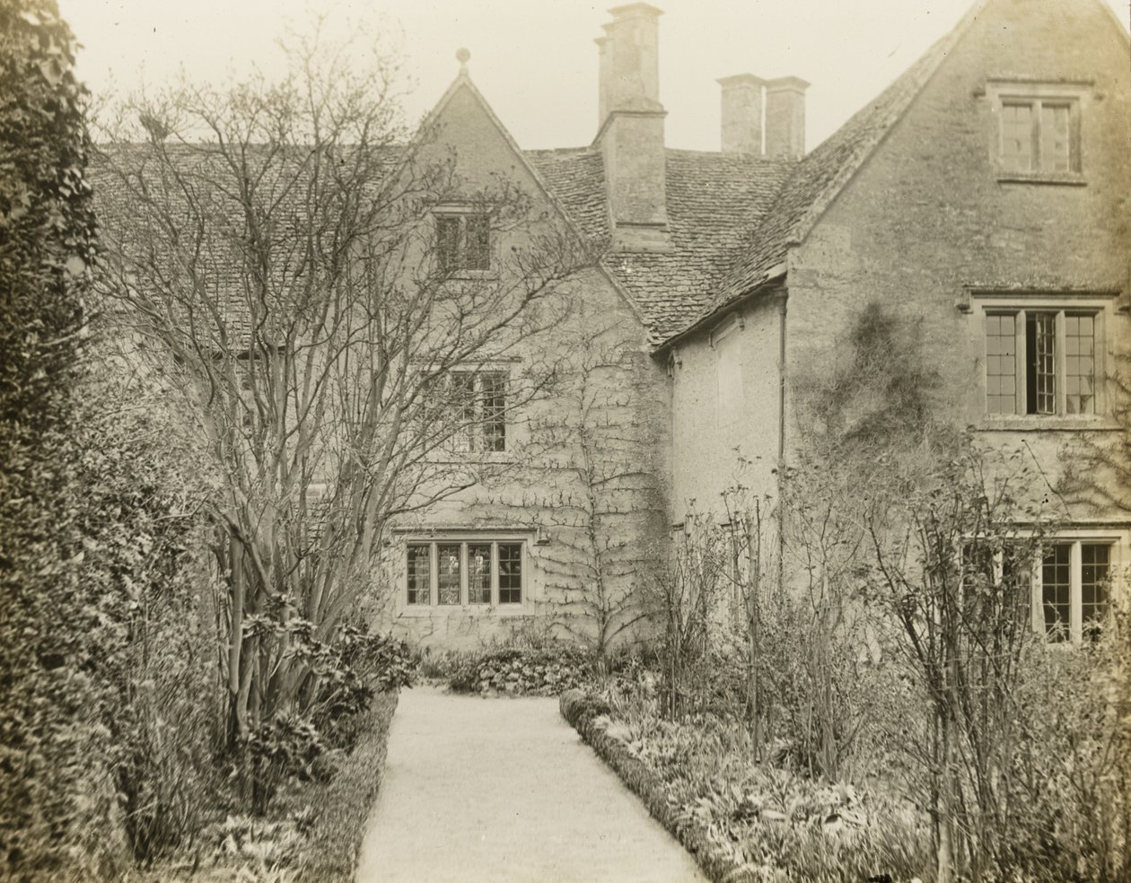 Kelmscottin kartano: Puutarhan julkisivu tekijältä Frederick H. Evans