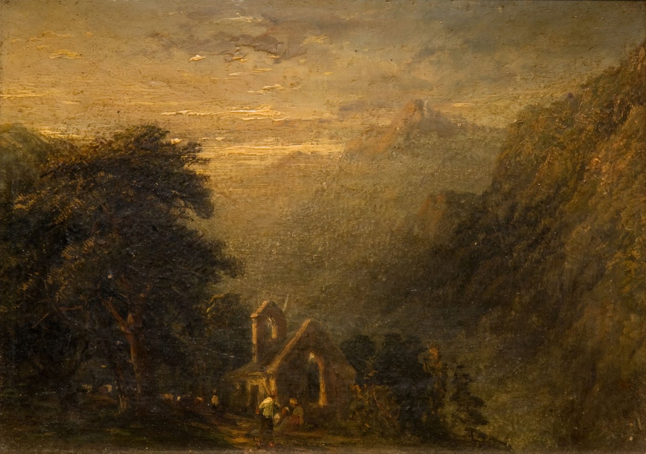 Valle Crucis Abbey, Llangollen, 1840. tekijältä Frederick Henry Henshaw