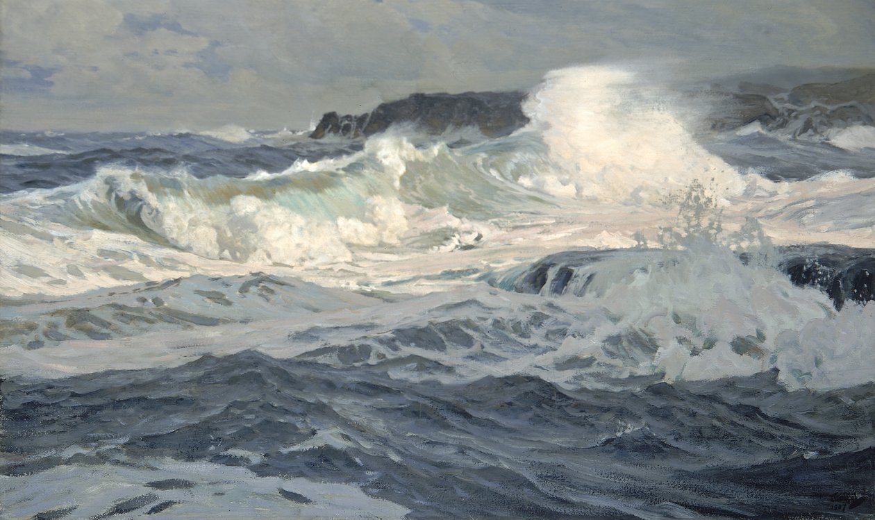 Southwesterly Gale, St. Ives, 1907. tekijältä Frederick Judd Waugh