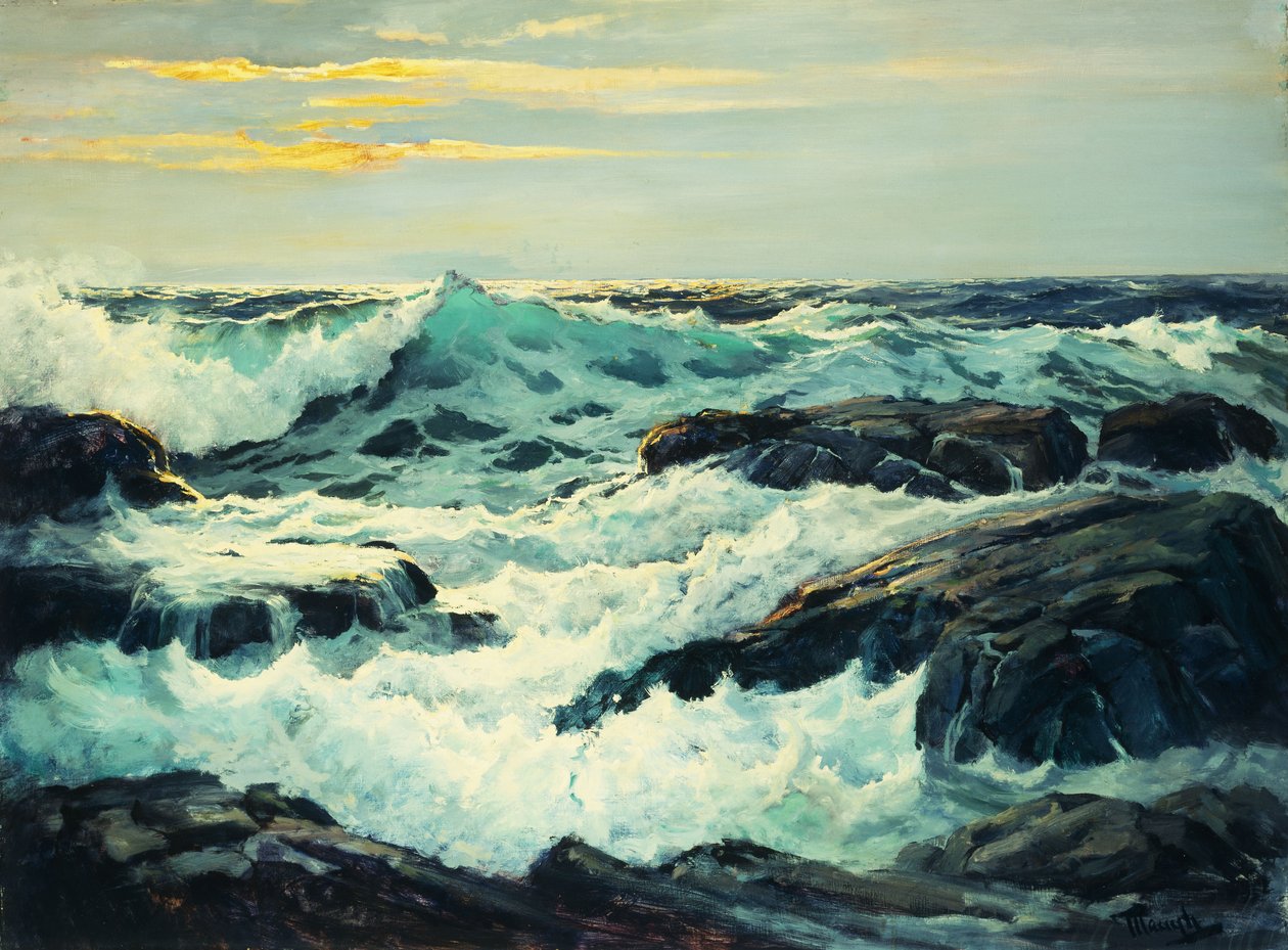 Surffaa ja Headlands tekijältä Frederick Judd Waugh
