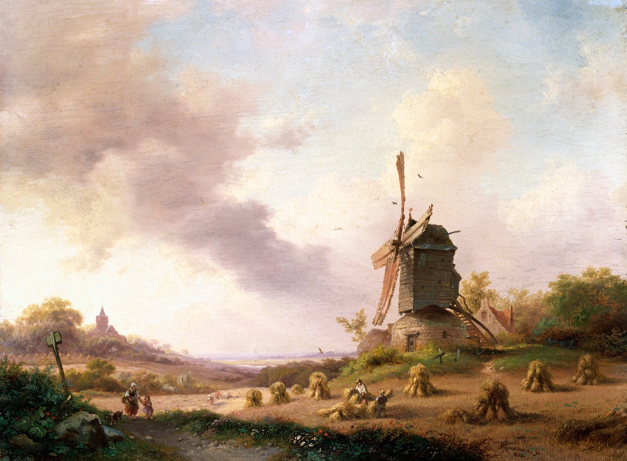 Hakkuukoneet laajassa maisemassa, 1850 tekijältä Frederick Marianus Kruseman