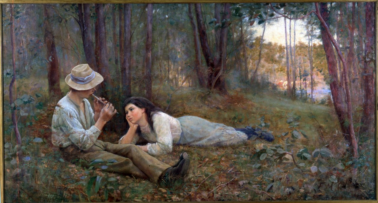 Bushin idylli, 1893 tekijältä Frederick McCubbin