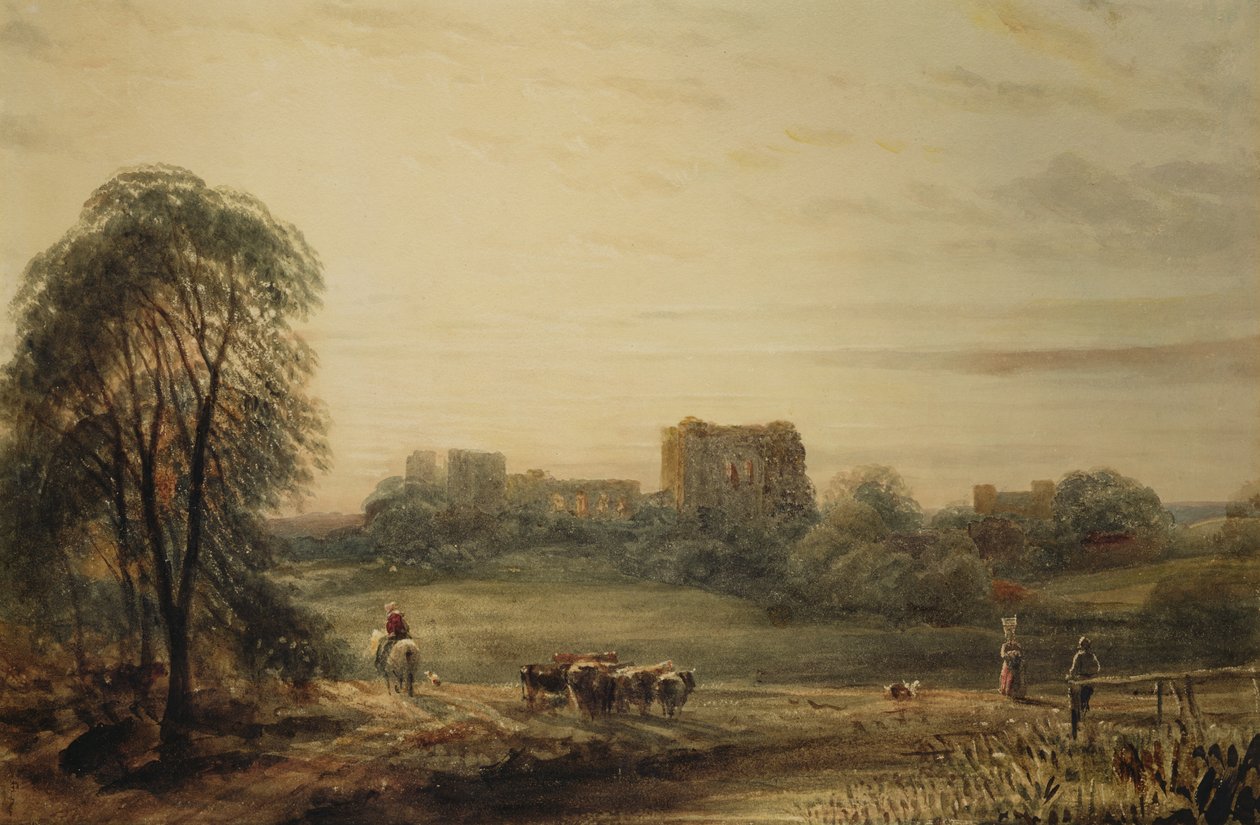 Glastonbury Abbey (wc paperilla) tekijältä Frederick Nash