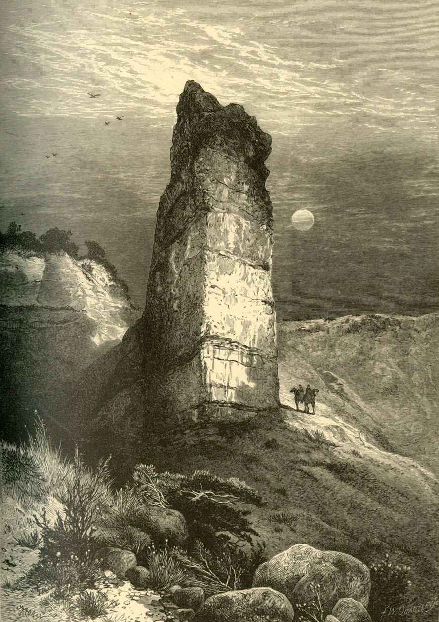 Monument Rock, Echo Canyon, 1874. tekijältä Frederick William Quartley