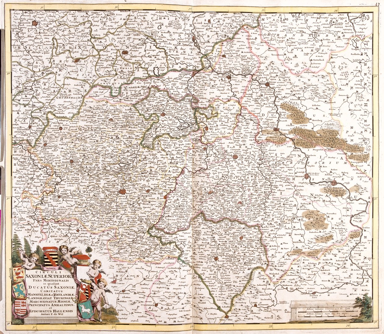 Ala-Saksi, Sachsen-Anhalt, Saksin osavaltio, Thüringen, Saksa. tekijältä Frederick de Wit