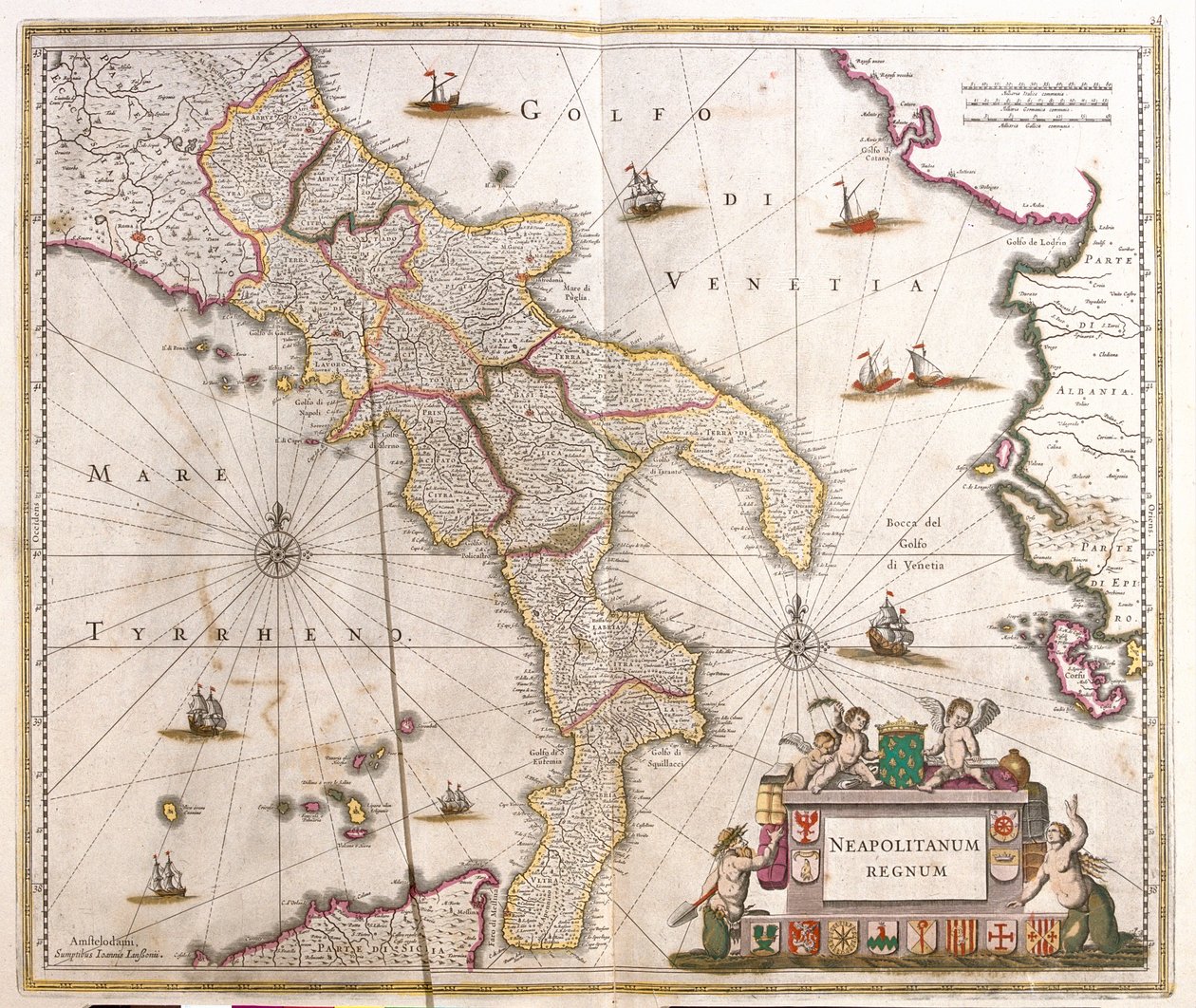 Molise, Campania, Calabria, Basilicata, Apulia , Italia tekijältä Frederick de Wit