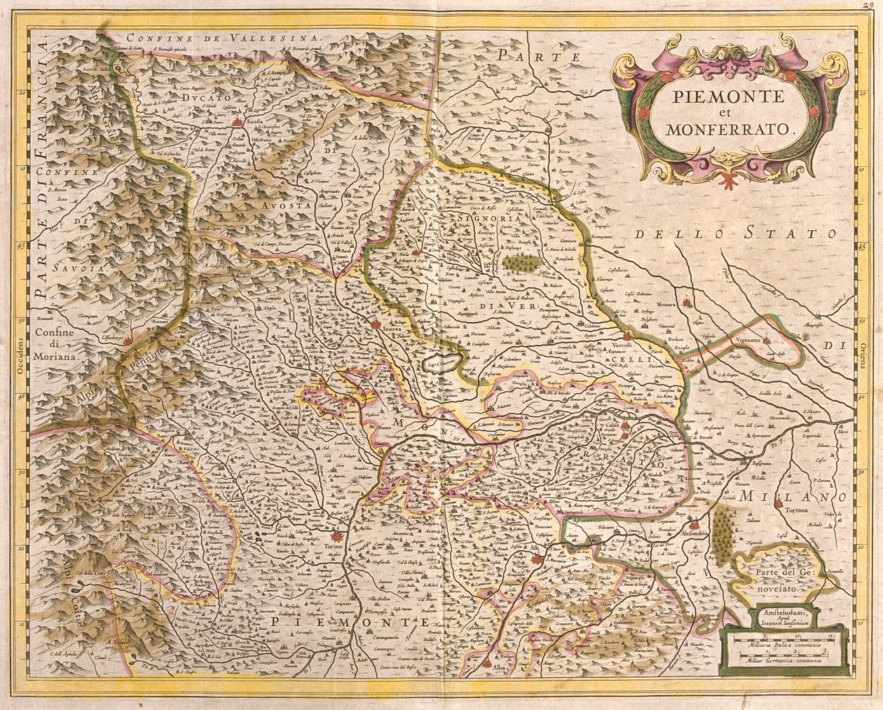 Piemonte, Italia tekijältä Frederick de Wit