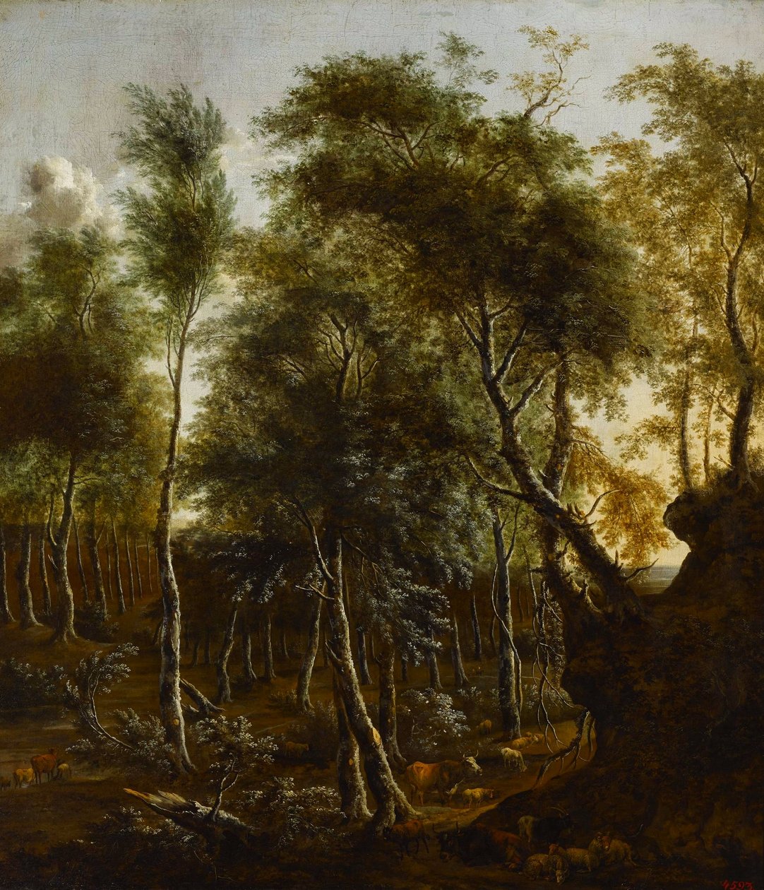 Metsäinen maisema tekijältä Frederik de Moucheron