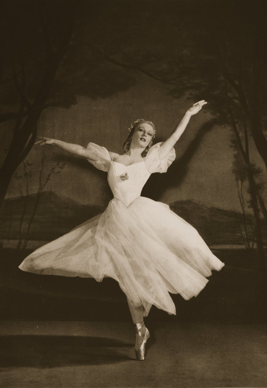 Tatiana Riabouchinska elokuvassa Les Sylphides, Grand Ballet de Monte-Carlosta, 1949 (syväpaino) tekijältä French Photographer