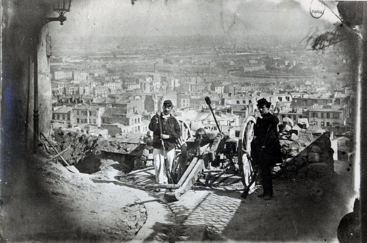 Montmartren tykit Pariisin kommuunin aikana, 1871 tekijältä French Photographer