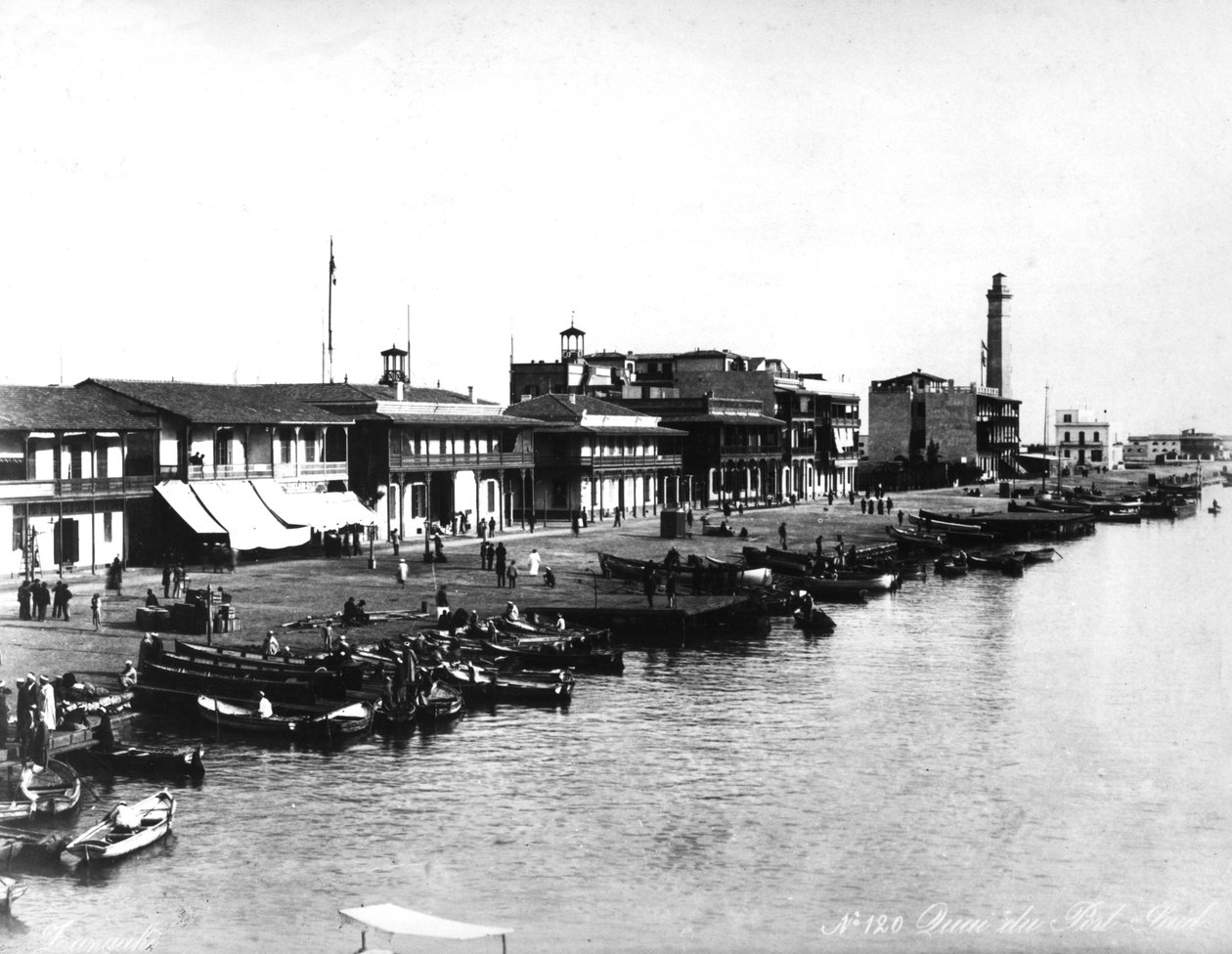 Port Saidin laituri, noin 1878 tekijältä French Photographer