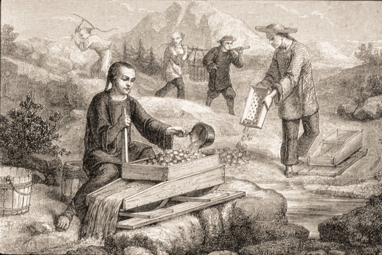 Kalifornian kullanetsintä 1860-luvulla tekijältä French School