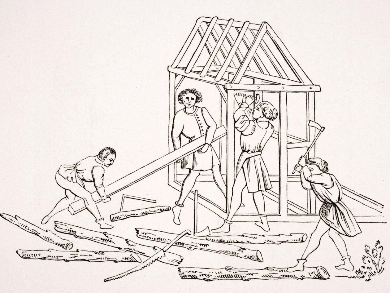 Carpenters, 1400-luvun käsikirjoituksen "Chroniques de Jainaut" pienoismallin jälkeen Paul Lacroix