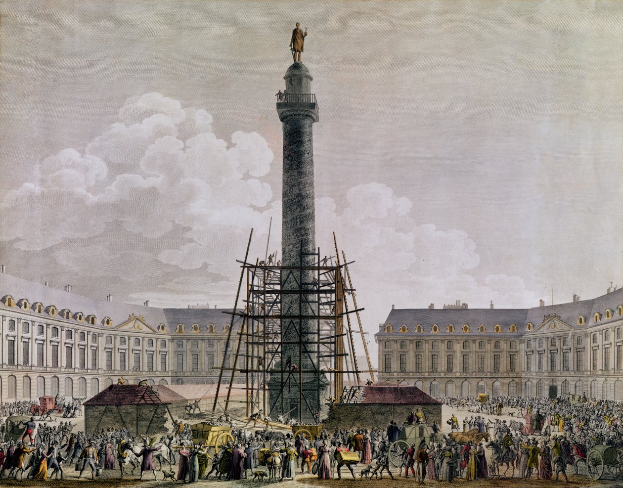 Vendome-pylvään rakentaminen 1803-1010 tekijältä French School