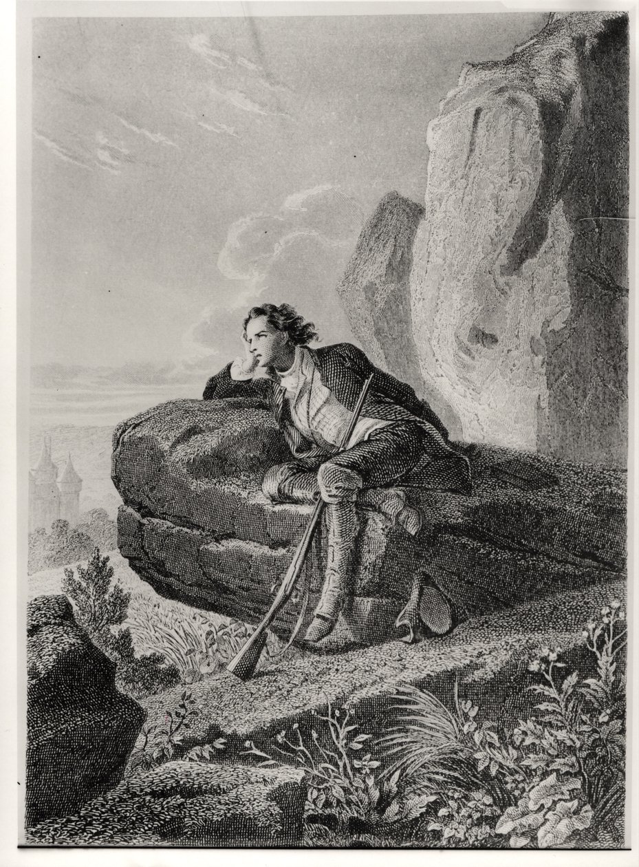 Daydreams, kuvitus Francois Renen (1768-1848) Vicomte de Chateaubriandin julkaisusta "Memoires d