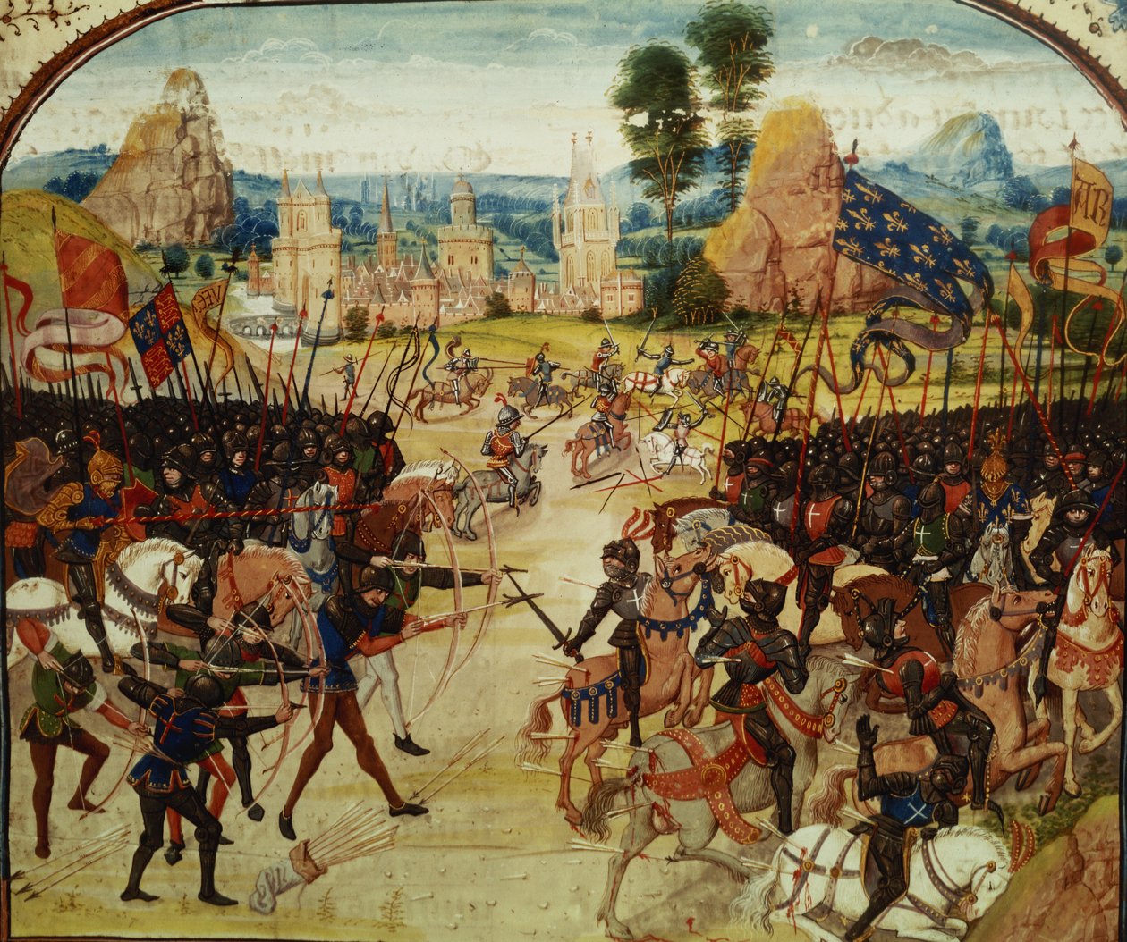 Fr 2643 f.207 Poitiersin taistelu, 1356, Froissart